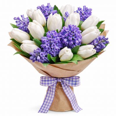 Букет живых цветов «Цветочный полёт»