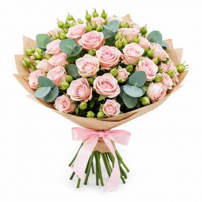 Букет из нежно-розовых роз «Нежная мечта»