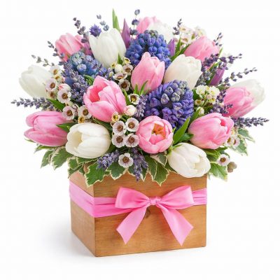 Коробка с цветами «Весенний аромат»