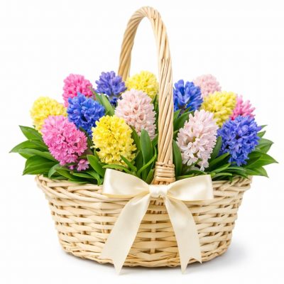 Красивая композиция с гиацинтами «Цветочное настроение»