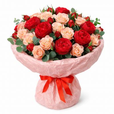 Букет из роз «Розовый Вздох»