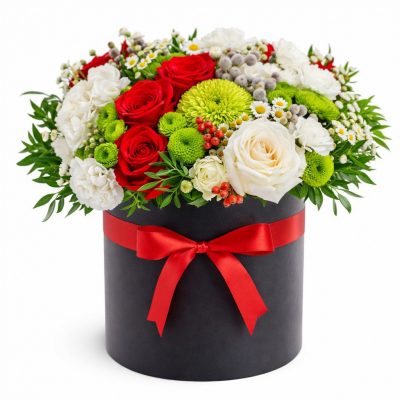 Шляпная коробка с цветами «Грация»