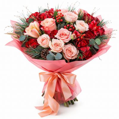 Дизайнерский цветочный букет «Элегантный шик»